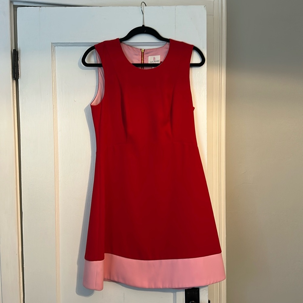 Julie brown red and pink dress